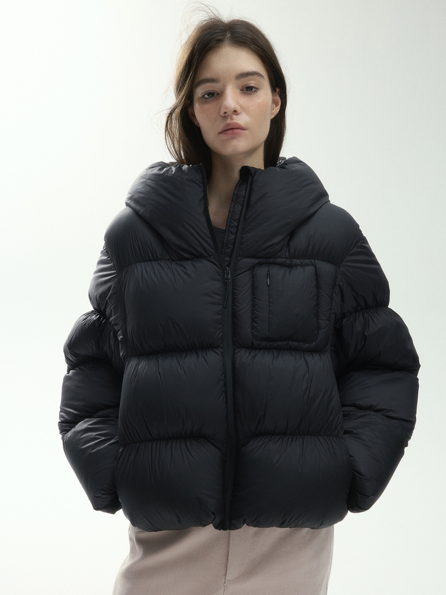 RavenScope - Damen 90% weiße Entendaunen Pufferjacke mit Kapuze