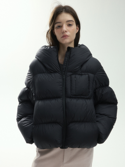 RavenScope - Damen 90% weiße Entendaunen Pufferjacke mit Kapuze