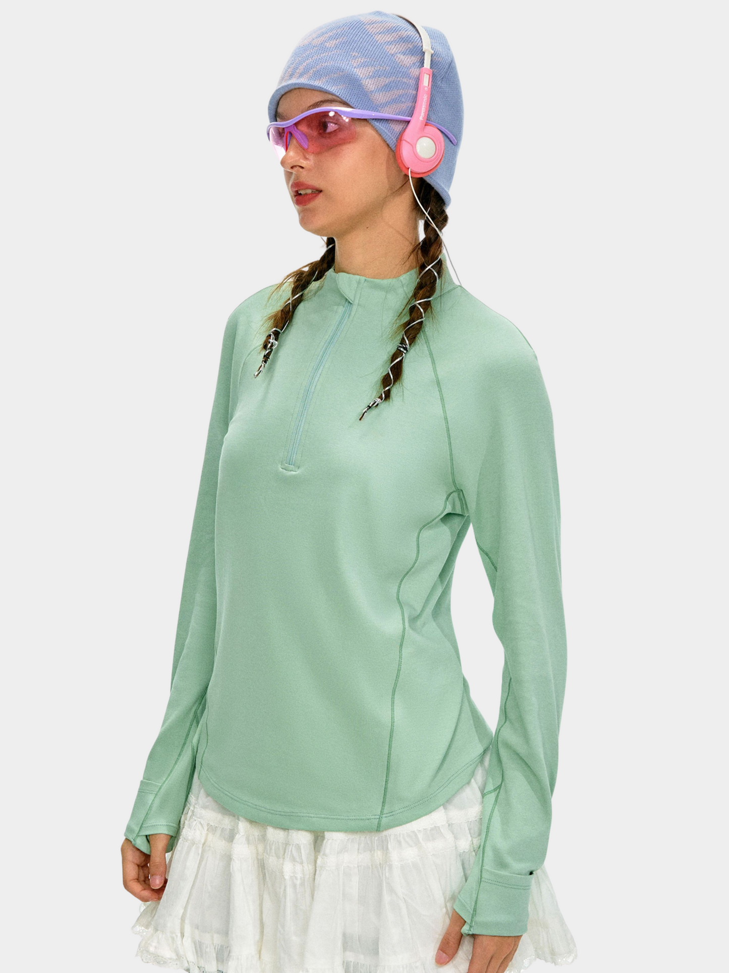 Caveflare - Damen UPF50+ Stehkragen Langarm Sweatshirt