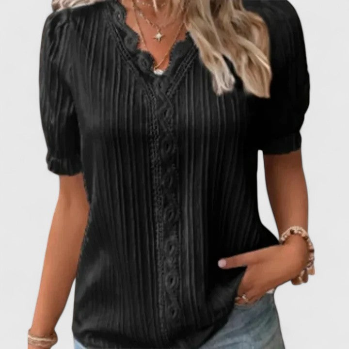 Avienne | Elegante Bluse mit V-Ausschnitt