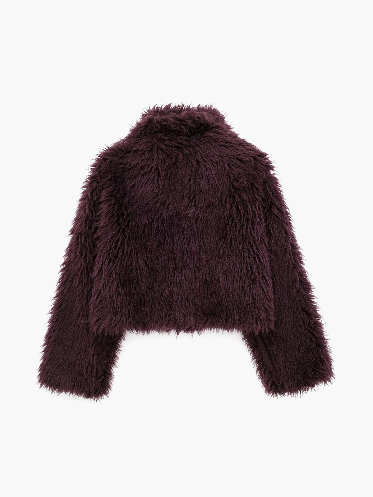 Fuzzy Faux Fur Kurzer Mantel