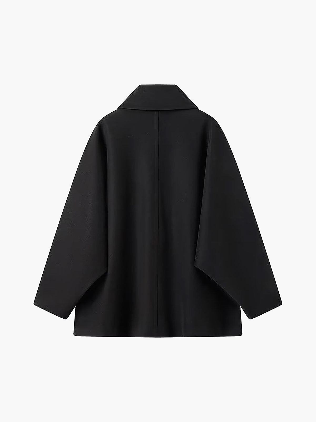 Solide Übergroße Taschenknopfjacke