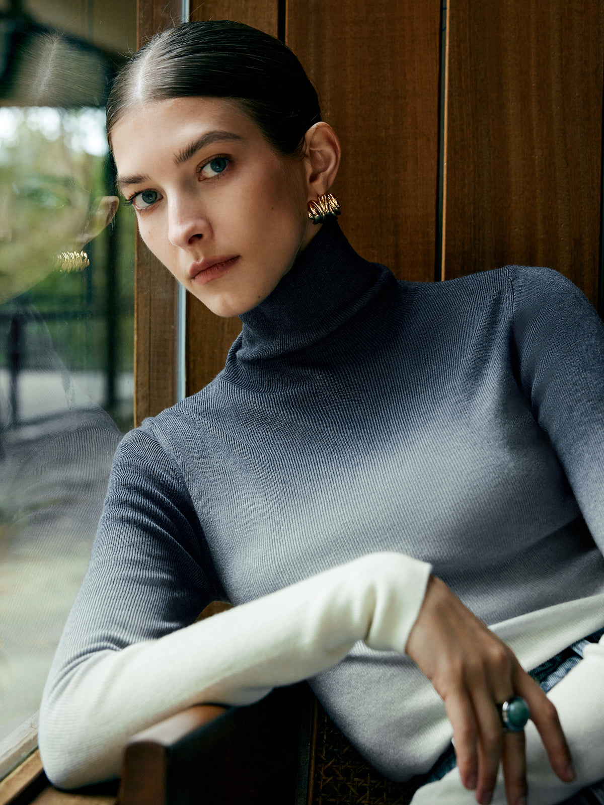 Wollmischung Ombre Slim Stricktop
