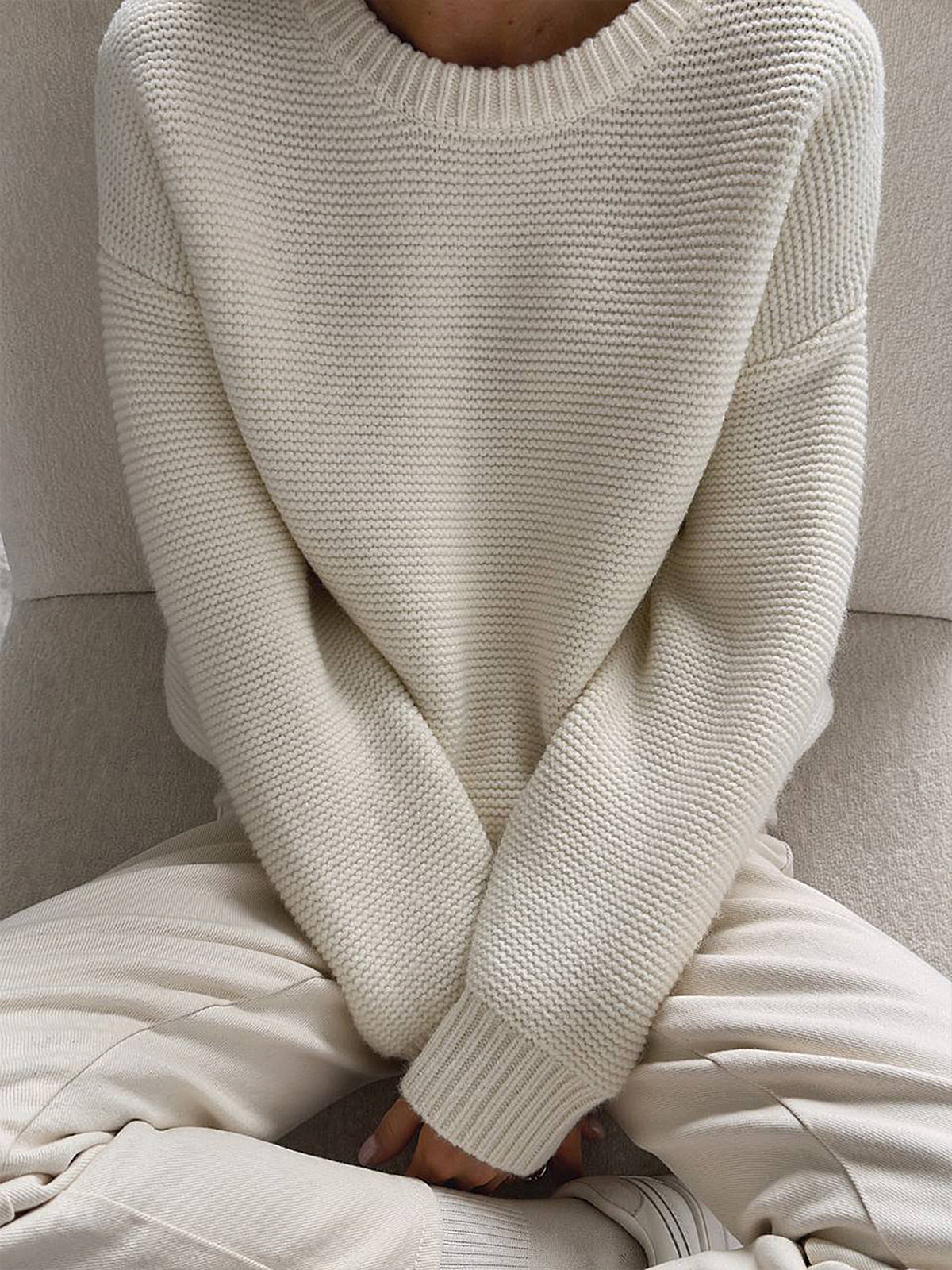 Baumwollmischung Mechanismus Strickpullover