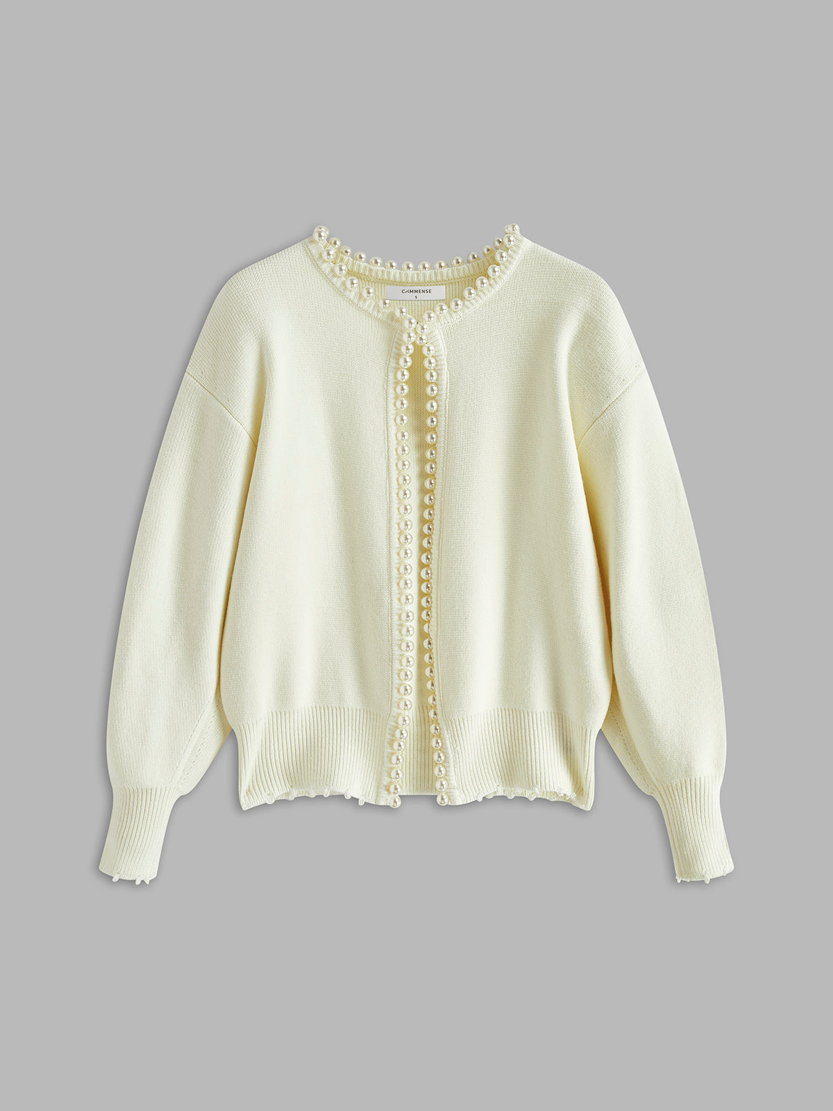 Cardigan mit Perlenbesatz