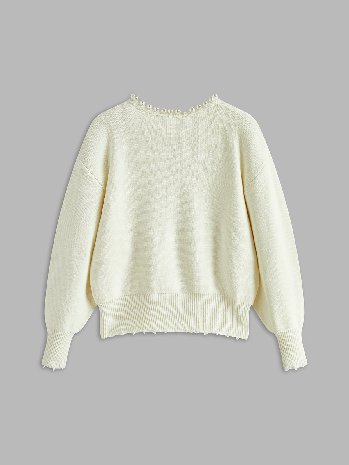 Cardigan mit Perlenbesatz