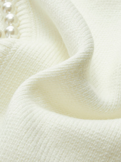 Cardigan mit Perlenbesatz