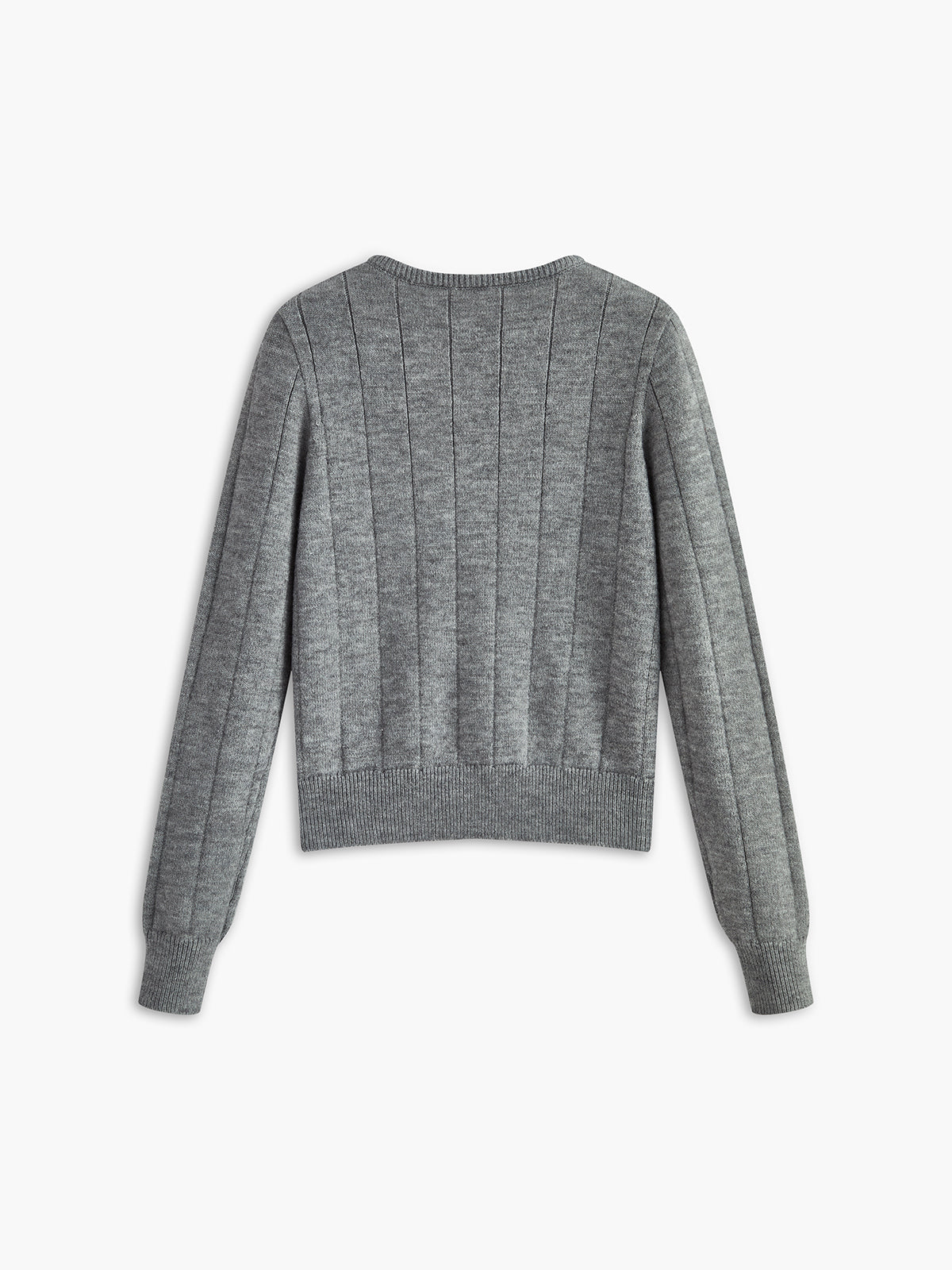 Rundhals Knopfweicher Cardigan