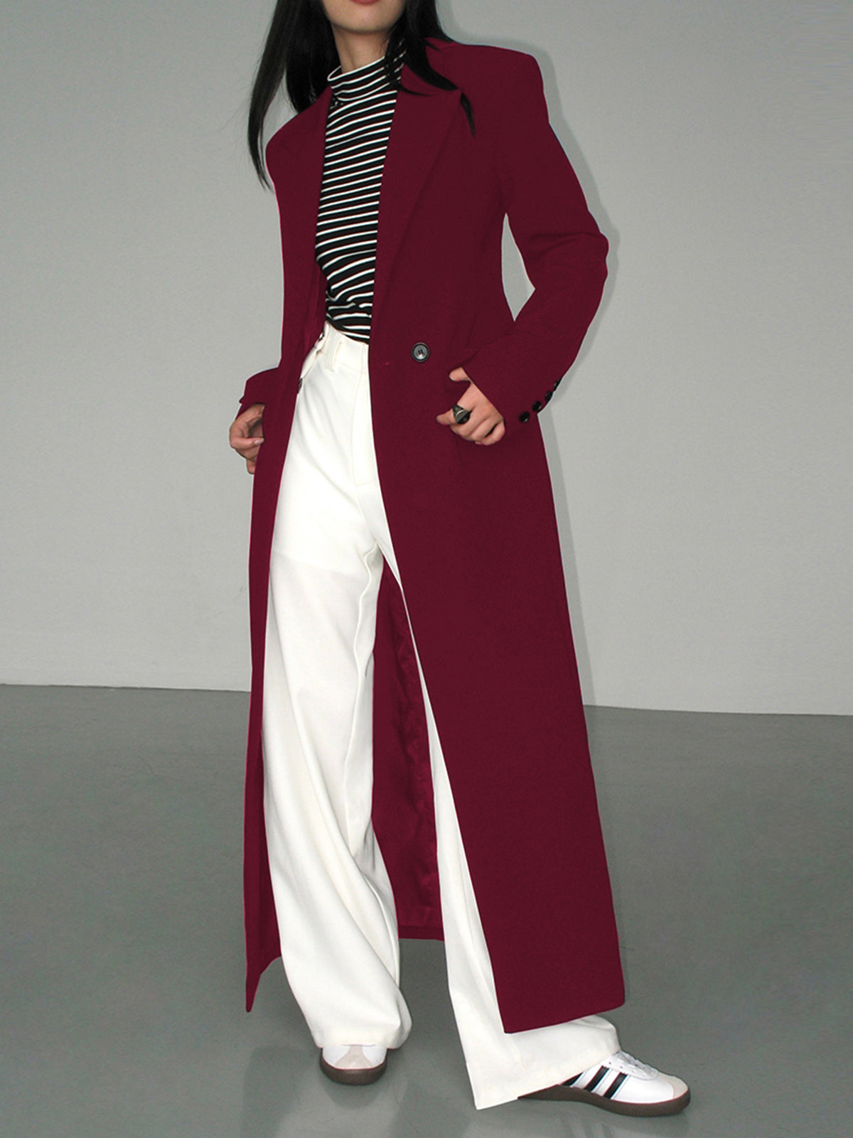Kragen Taschen Blazer Mantel