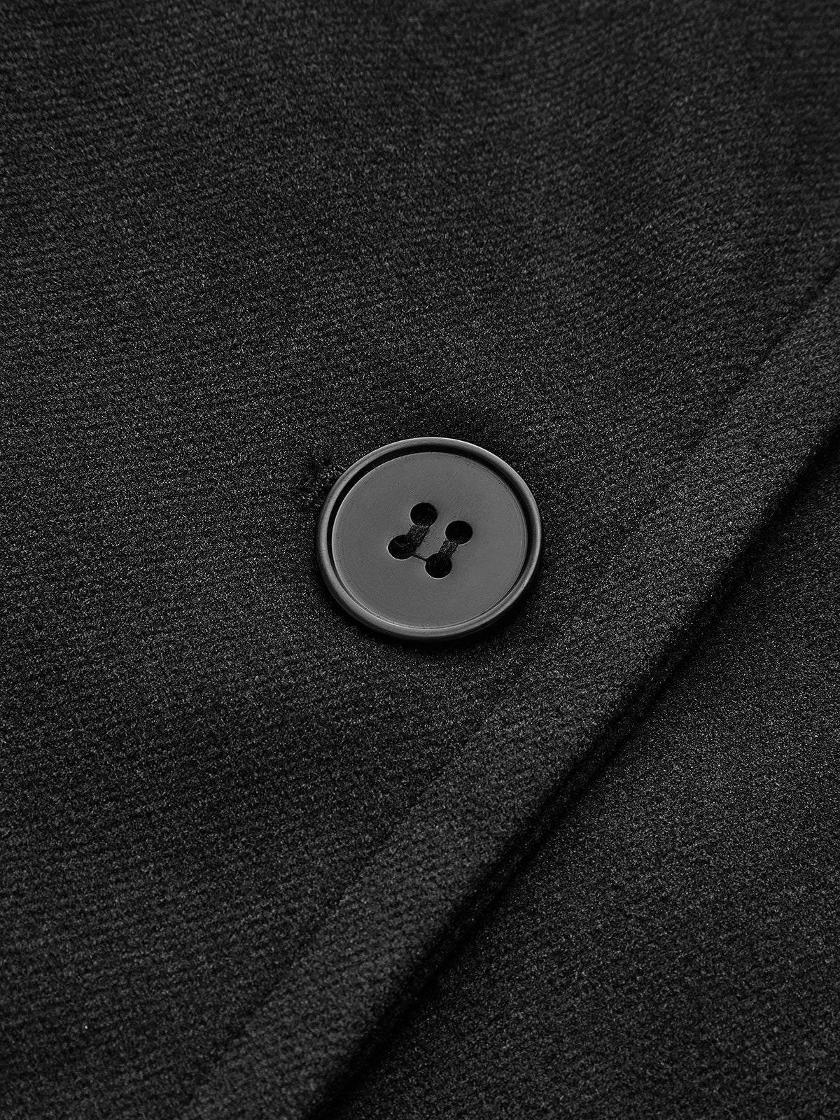 Solide Übergroße Taschenknopfjacke