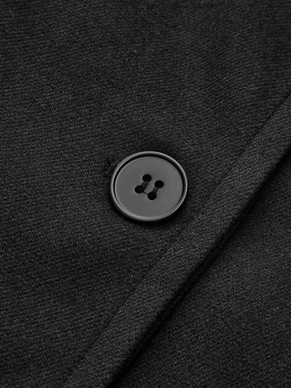 Solide Übergroße Taschenknopfjacke