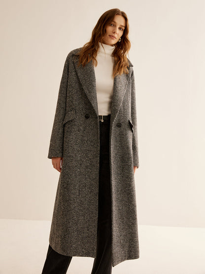 Wesentlicher vielseitiger langer Trenchcoat