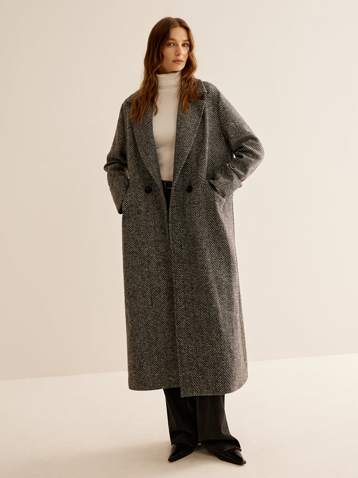 Wesentlicher vielseitiger langer Trenchcoat