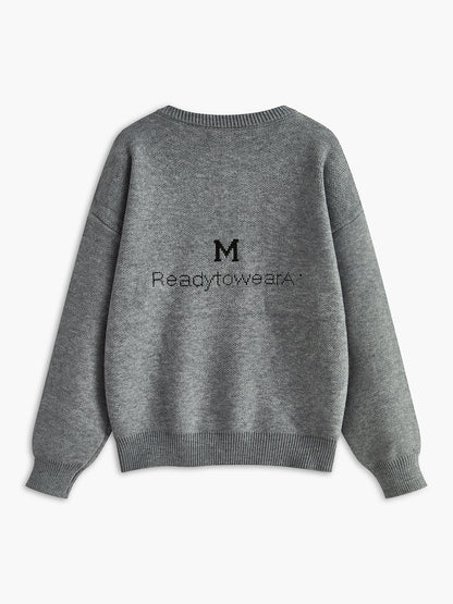 Bedruckter lockerer Pullover
