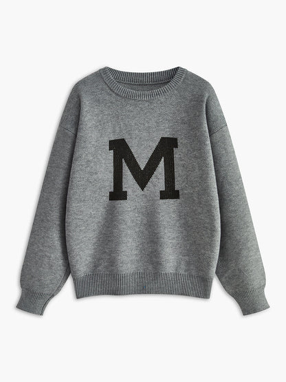 Bedruckter lockerer Pullover