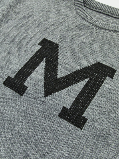 Bedruckter lockerer Pullover