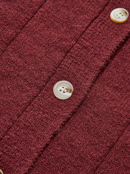 Rundhals Knopfweicher Cardigan