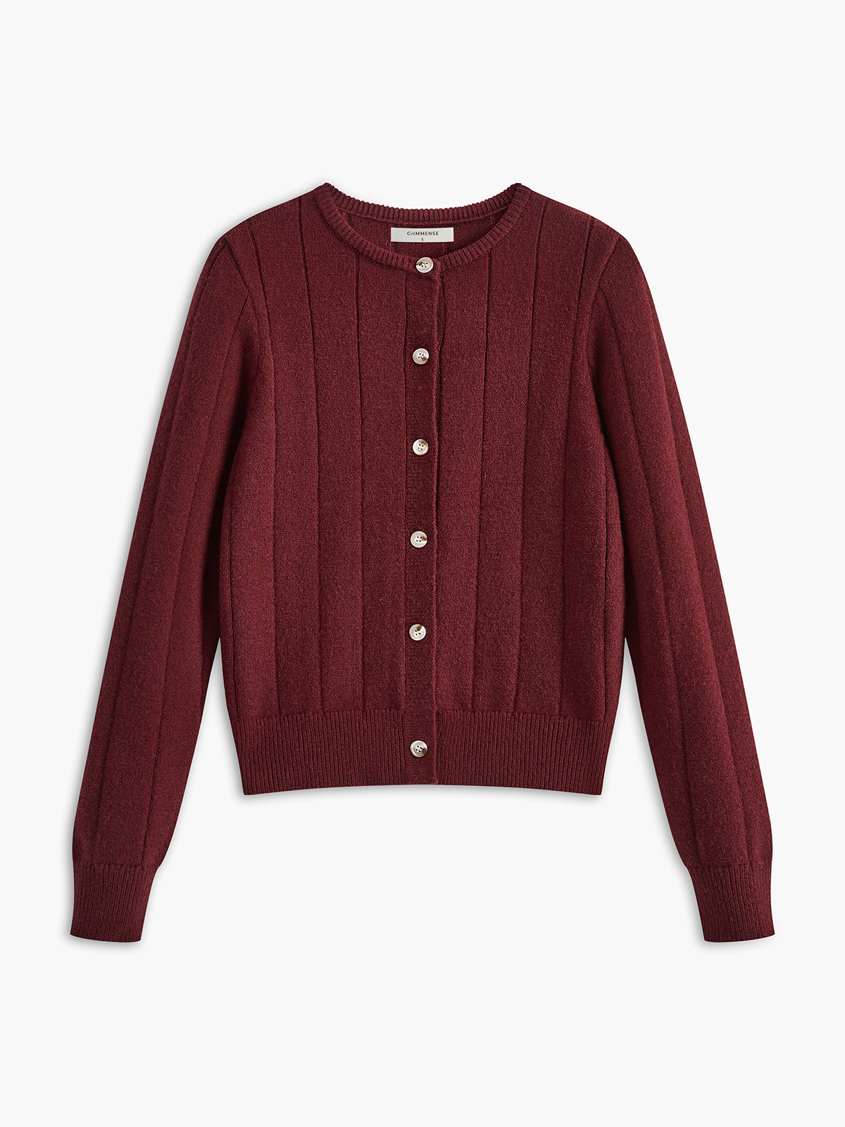 Rundhals Knopfweicher Cardigan