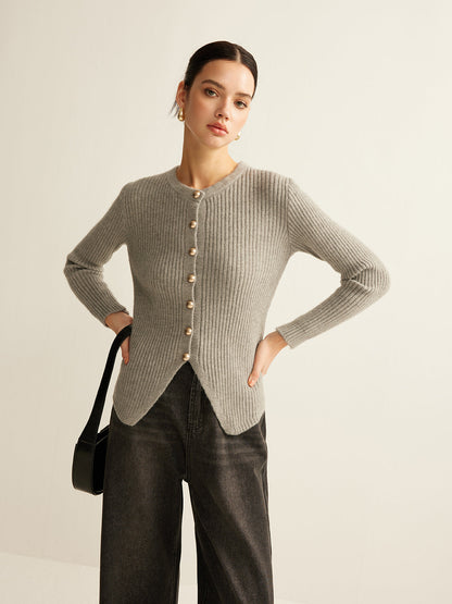 Knopf-Down Split Cardigan
