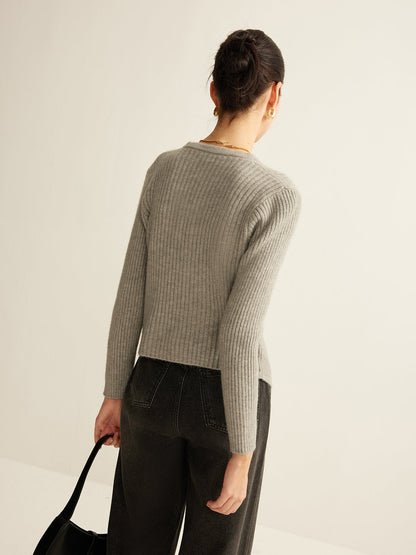 Knopf-Down Split Cardigan