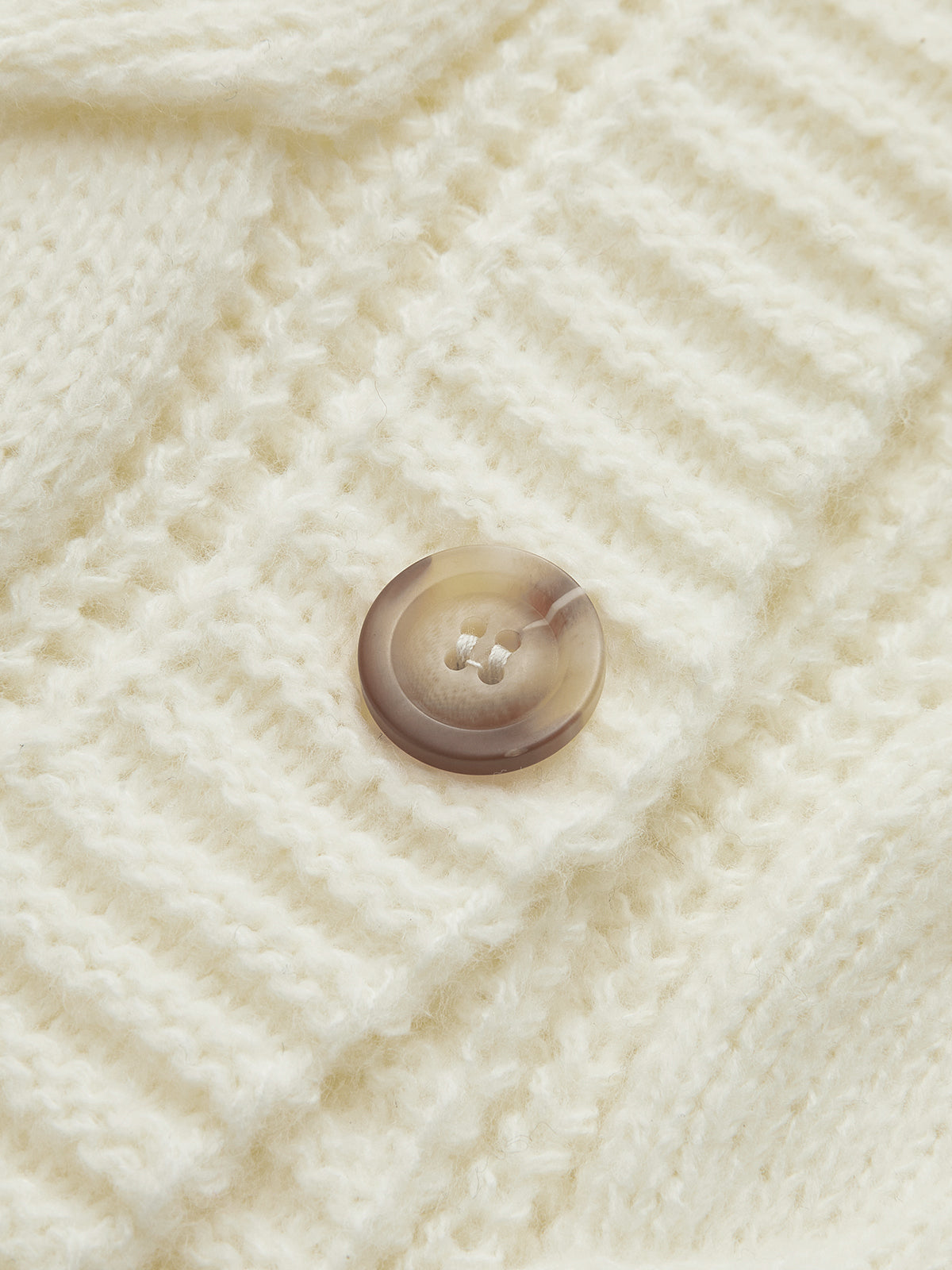 V-Ausschnitt Knopfmechanismus Kabel Cardigan