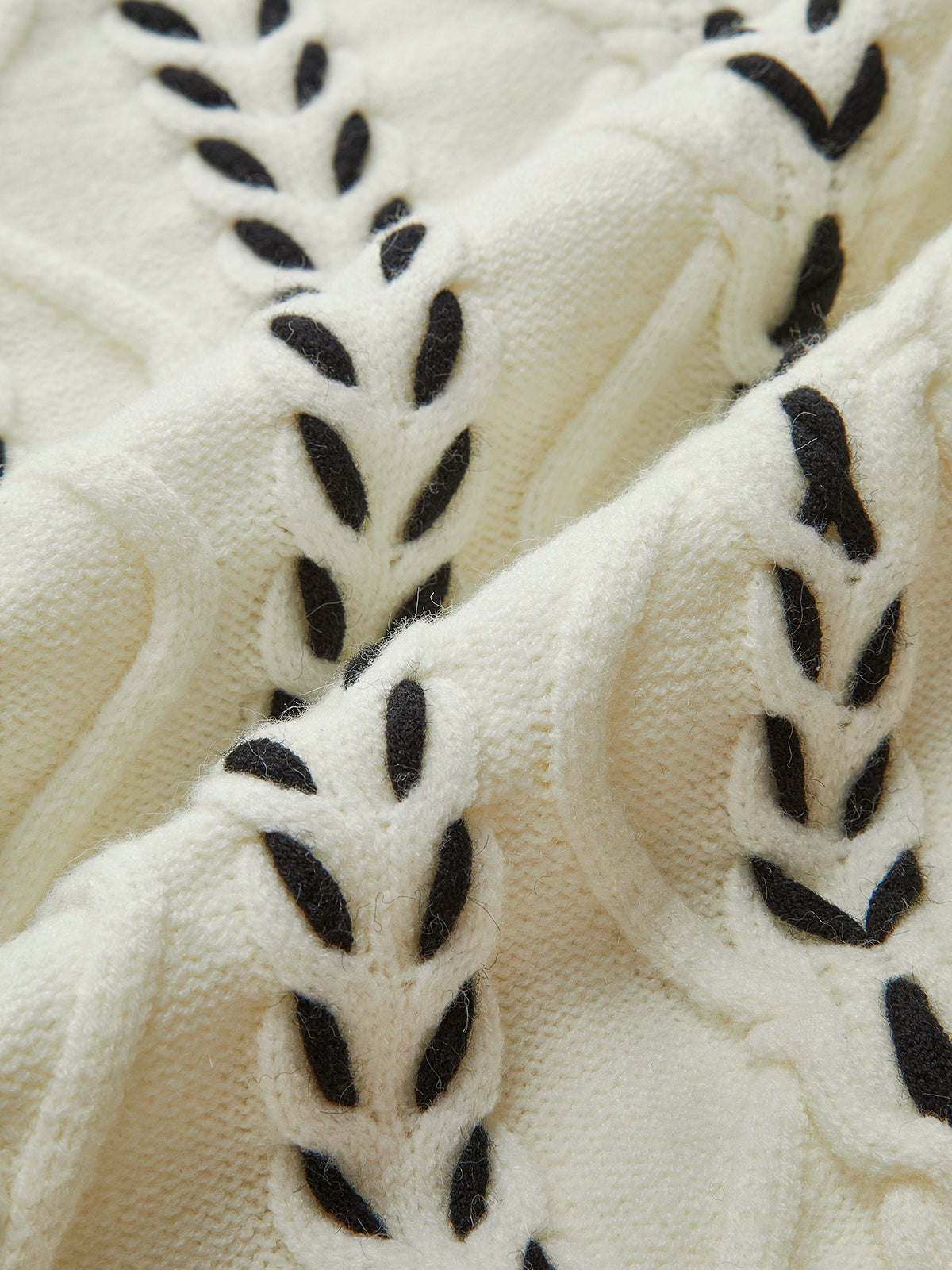Kontrast Bindung Geraffter Pullover
