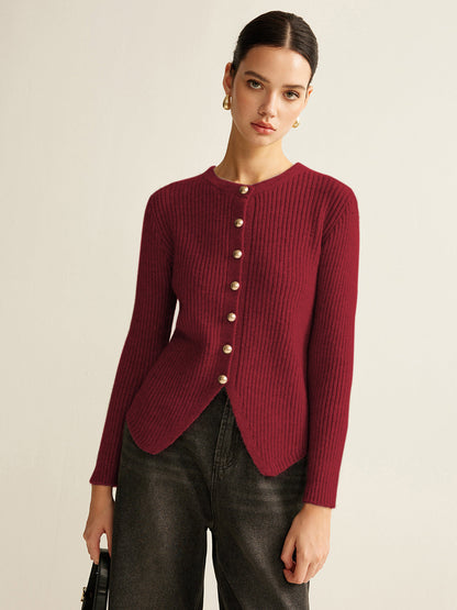 Knopf-Down Split Cardigan