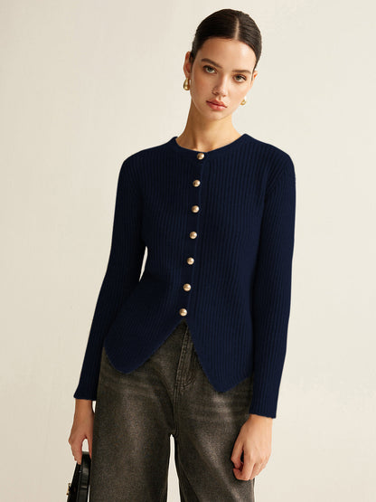 Knopf-Down Split Cardigan
