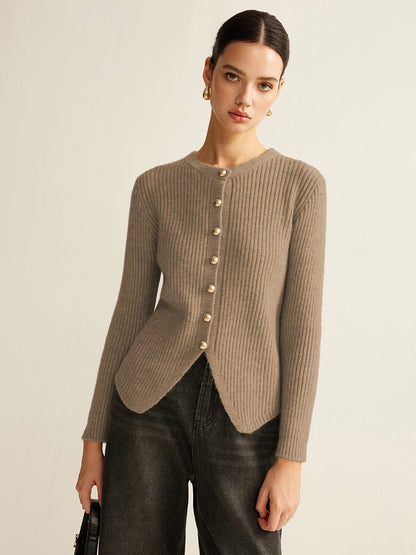 Knopf-Down Split Cardigan