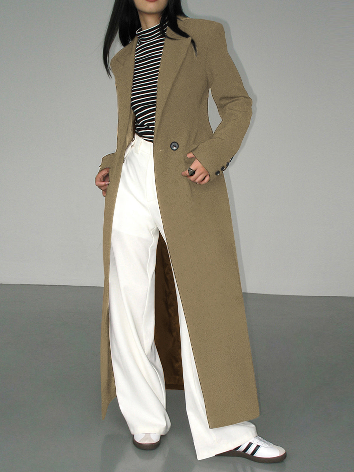 Kragen Taschen Blazer Mantel
