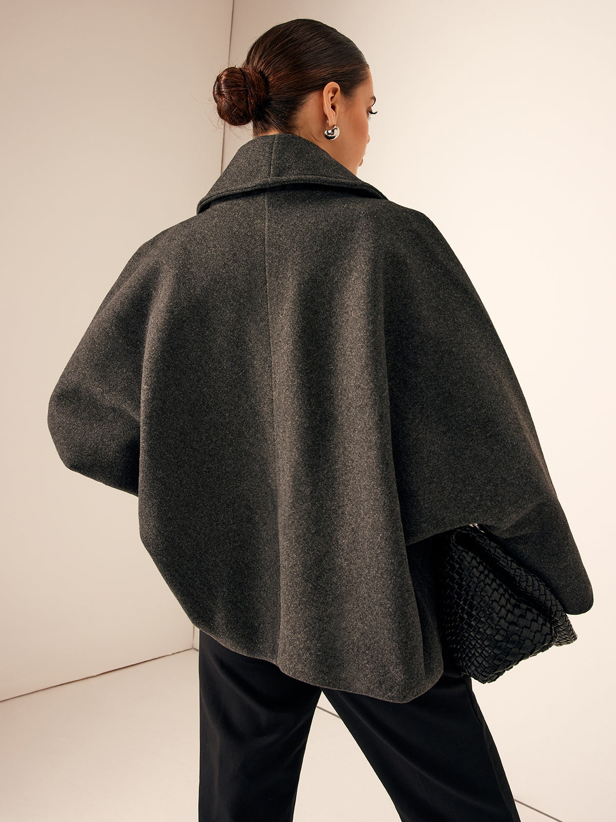 Tweed Taschen Lockerer Mantel