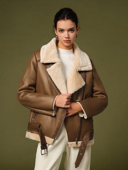 Reißverschluss Gürtel Soft Fleece Jacke