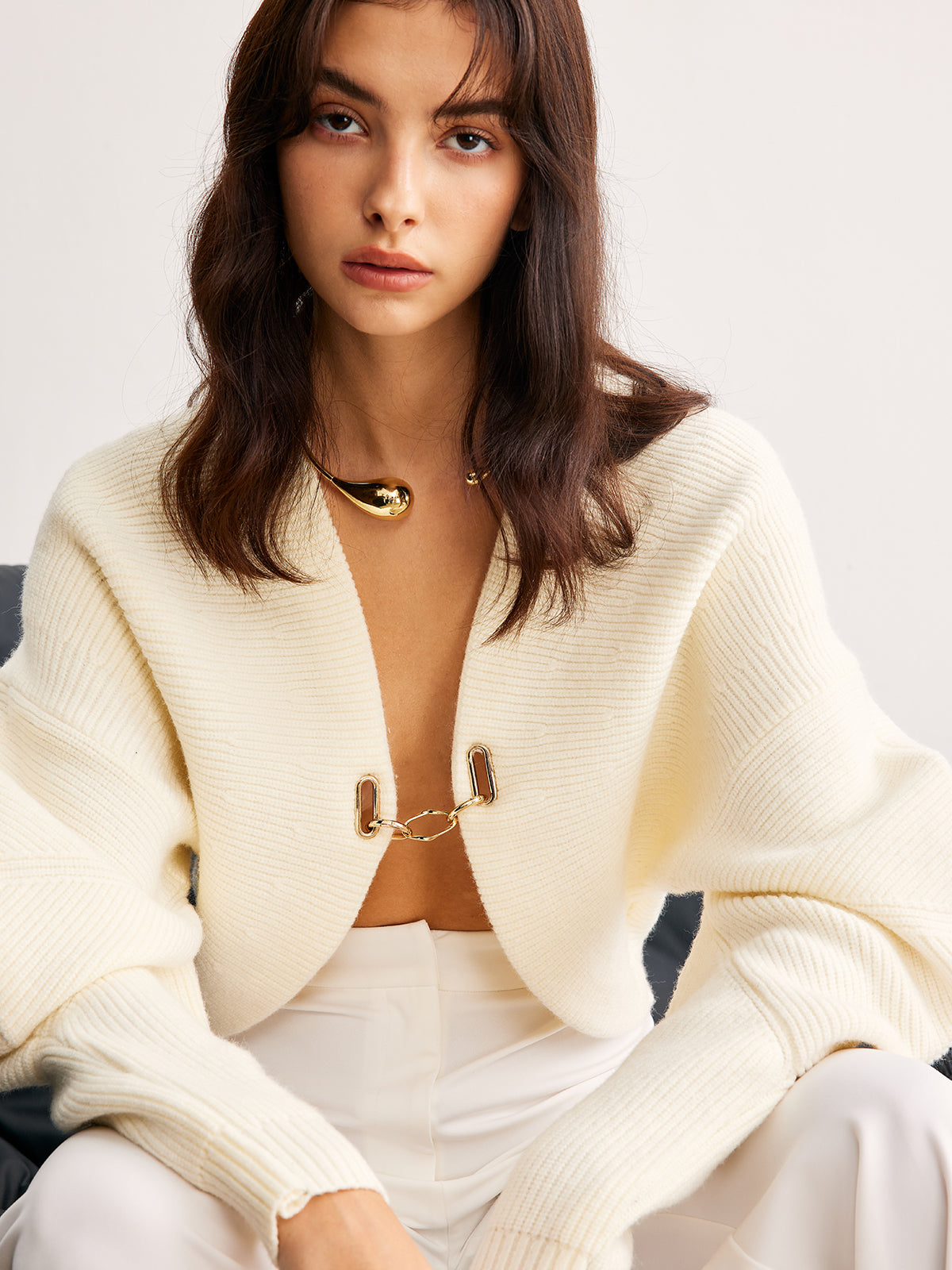 Kuzu Kolu mit Metall-Details Cardigan