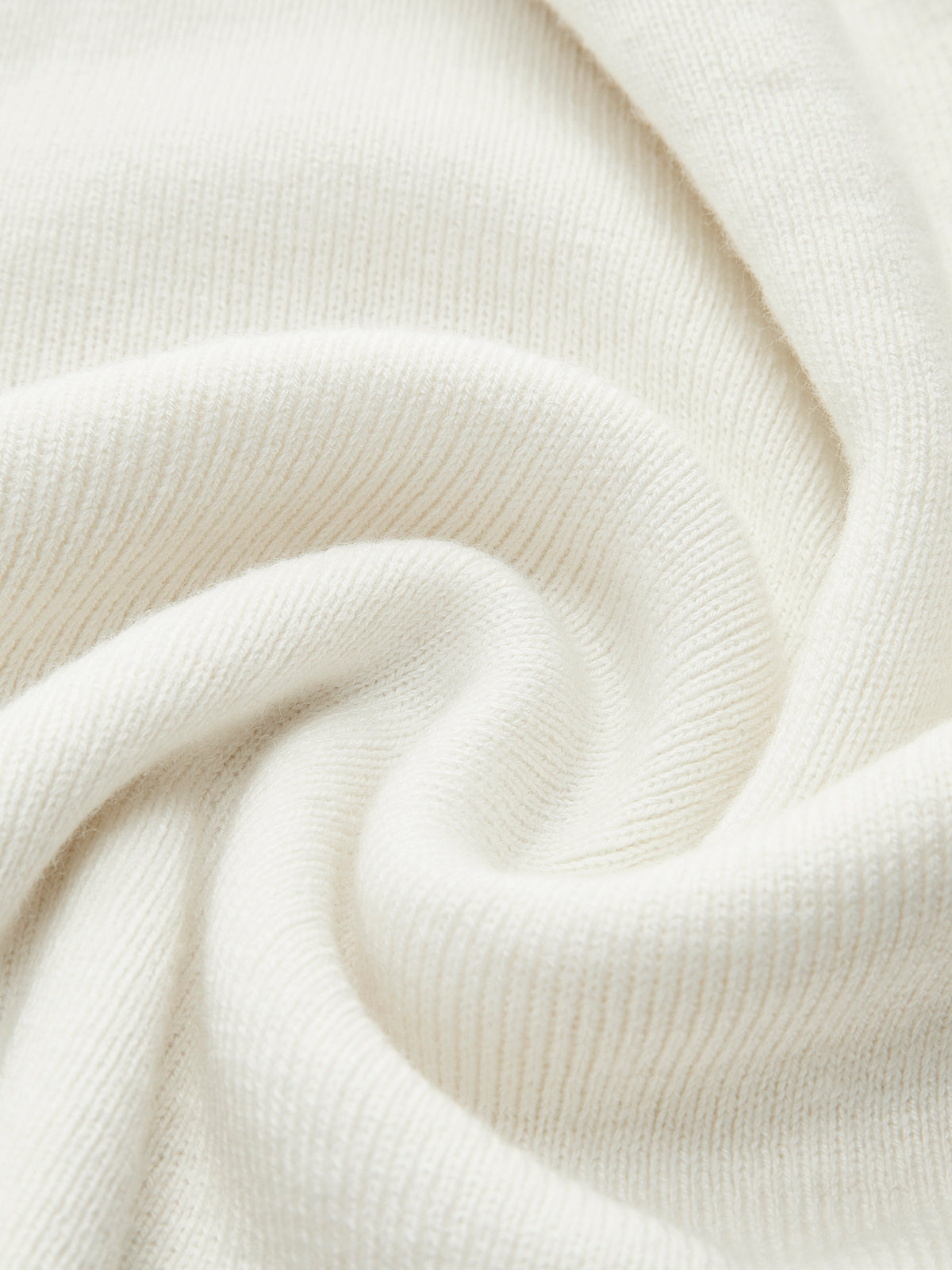 Wollmischung Asymmetrisches Hals Stricktop