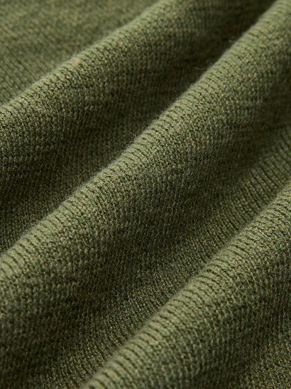 Wollmischung Asymmetrisches Hals Stricktop