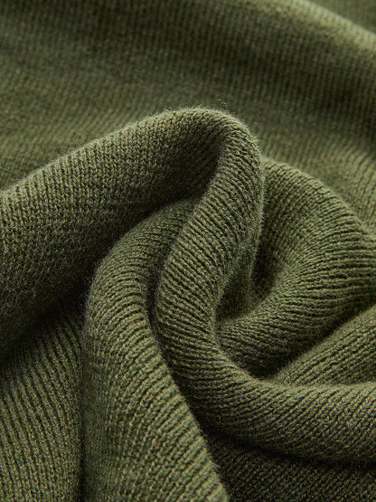 Wollmischung Asymmetrisches Hals Stricktop