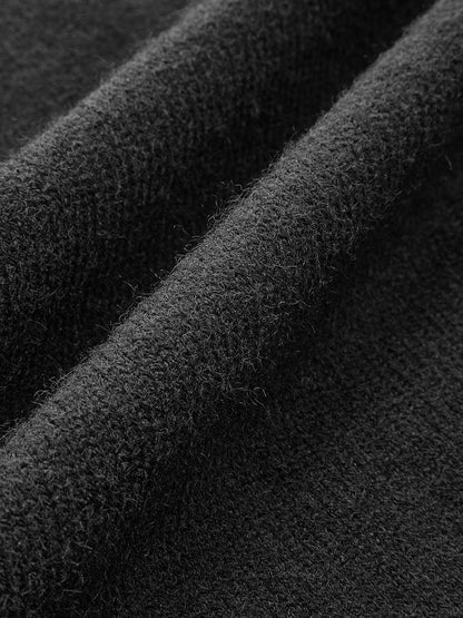 V-Ausschnitt Strickjacke mit Steinverzierung und Schleifendetail