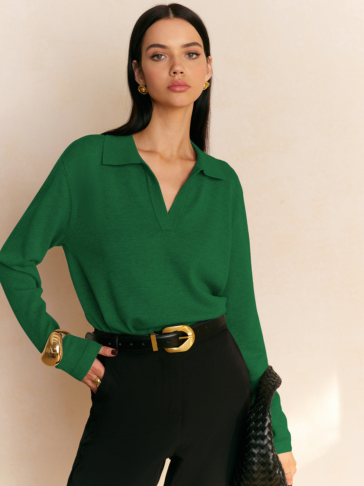 Freizeit Pullover mit Kragen