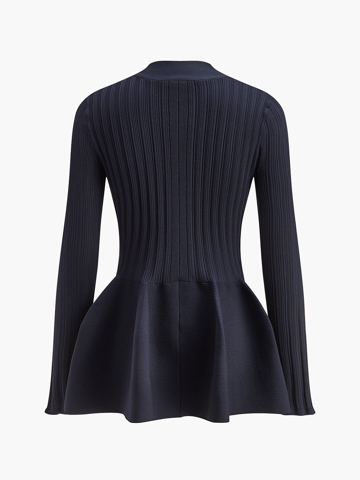 V-Ausschnitt Rüschendetail Knopfjacke