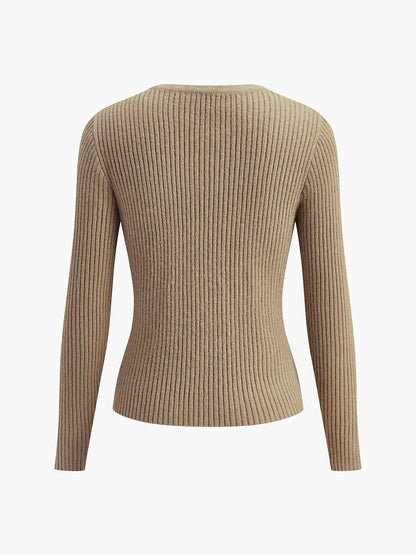 Knopf-Down Split Cardigan