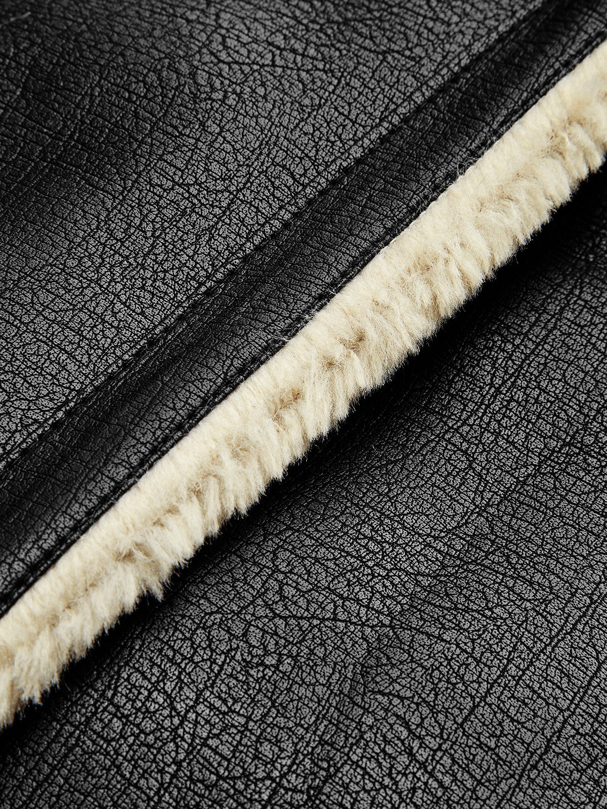 Zu Gesegnet Sherpa Futter Schafleder Fliegerjacke