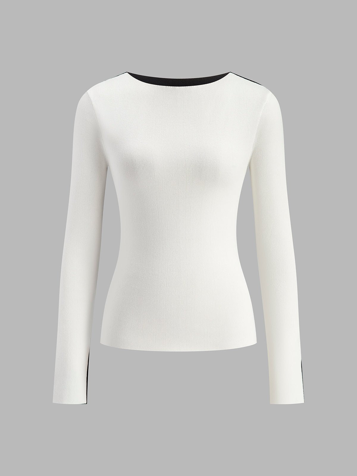 Zweifarbiger Stricktop
