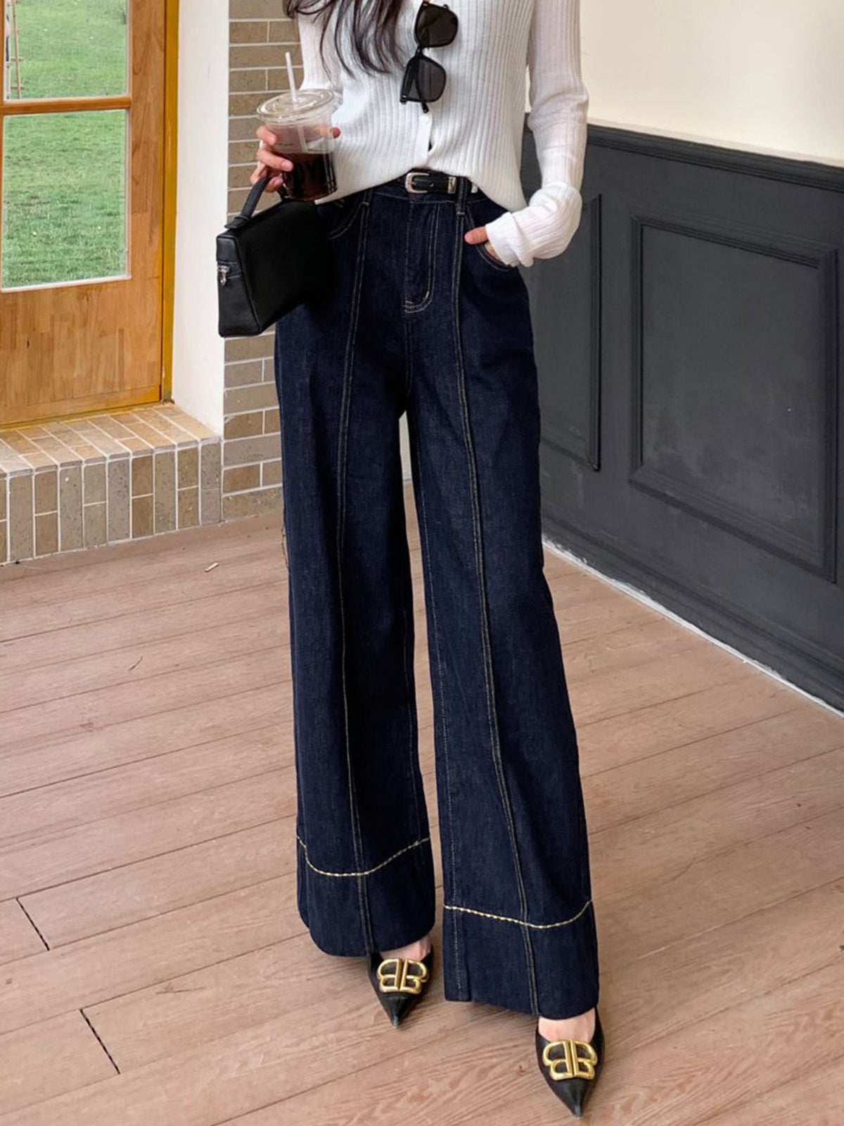 Weite Denim-Jeans