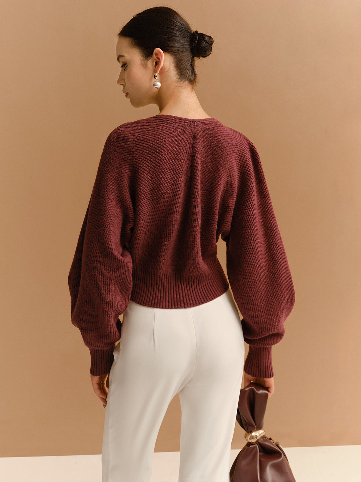 Kuzu Kolu Metall-Details Kurze Strickjacke