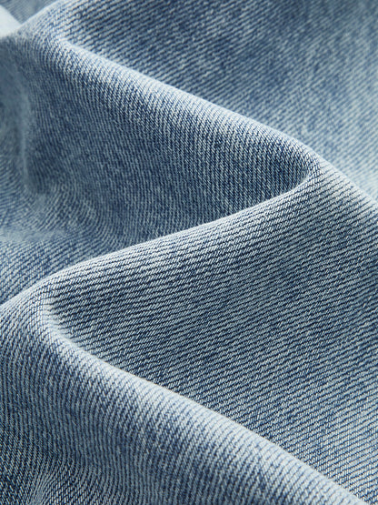 Asymmetrische Taille Weite Bein Jeans