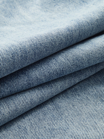 Asymmetrische Taille Weite Bein Jeans