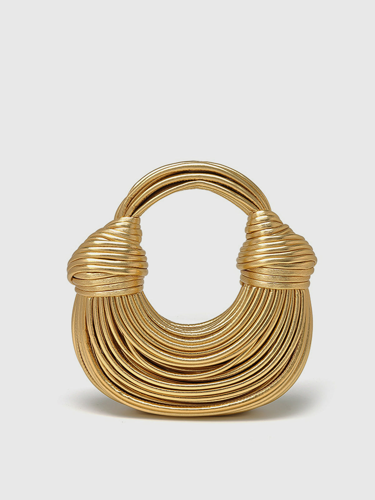 Goldene Gedrehte Hoop Bag