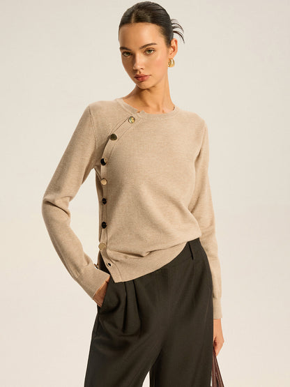 Asymmetrisches Knopfstricktop