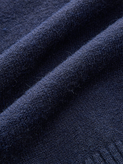 Denim Kragen Knopf Sweater