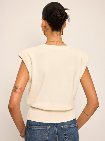 Asymmetrische Zwei-Wege Strickweste